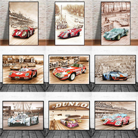 Le Mans 24 Hours Rally Championship Poster Print on Canvas Wall Art for Living Room Decoration Home Decor Paintings for Interior