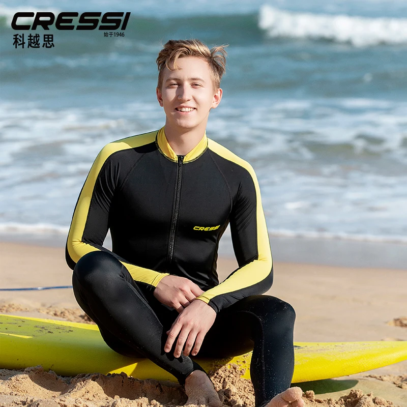 Cressi Lycra All-In-One Rash Skin Suit Rash Guard Suit mute Snorkeling Suit anti-meduse antigraffio per adulti uomo W