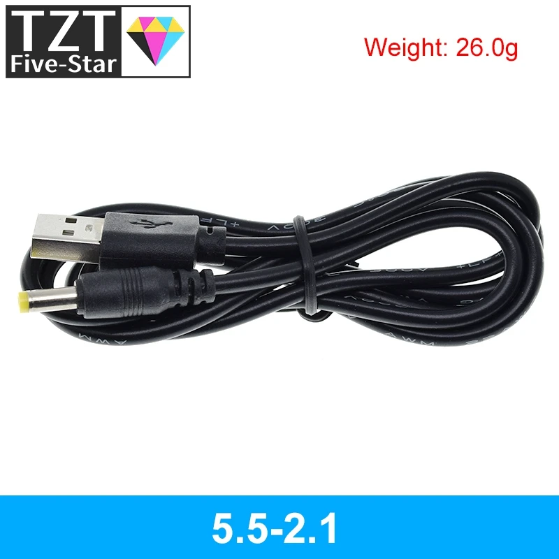 TZT 1/3PCS 1M USB-Anschluss zu 2.0*0.6mm 2.5*0.7mm 3.5*1.35mm 4.0*1.7mm 5.5*2.1mm 5V DC-Stromkabel-Stecker – Detail 11