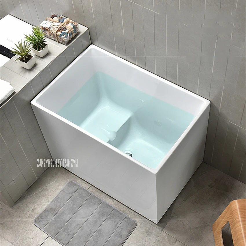 

JJ-3062 1.2m Adult Acrylic Household Bathtub rectangle deepen Freestanding Tub Modern apartment Bathroom Bathtub without faucet