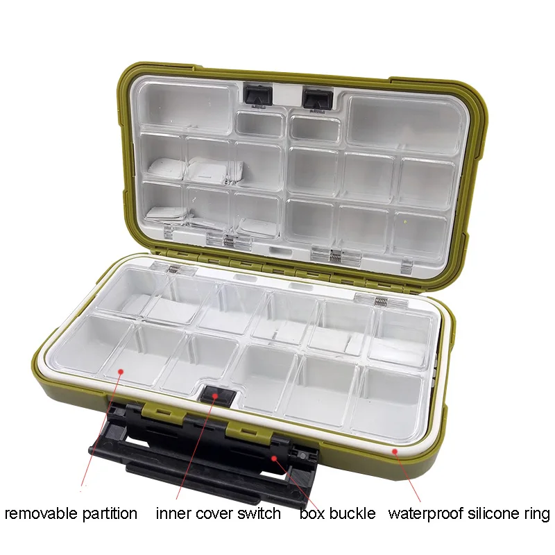 Waterproof Fishing Tackle Box Fishing Accessories Tool Storage Box Fish Hook Lure Fake Bait Boxes For Carp Fishing Goods