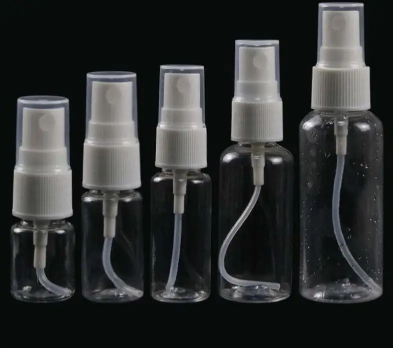 10pcs 5/8/1015/20/30/50/60/80/100/120ml Refillable Bottles Transparent Plastic Perfume Atomizer Empty Small Spray Bottle Toxic