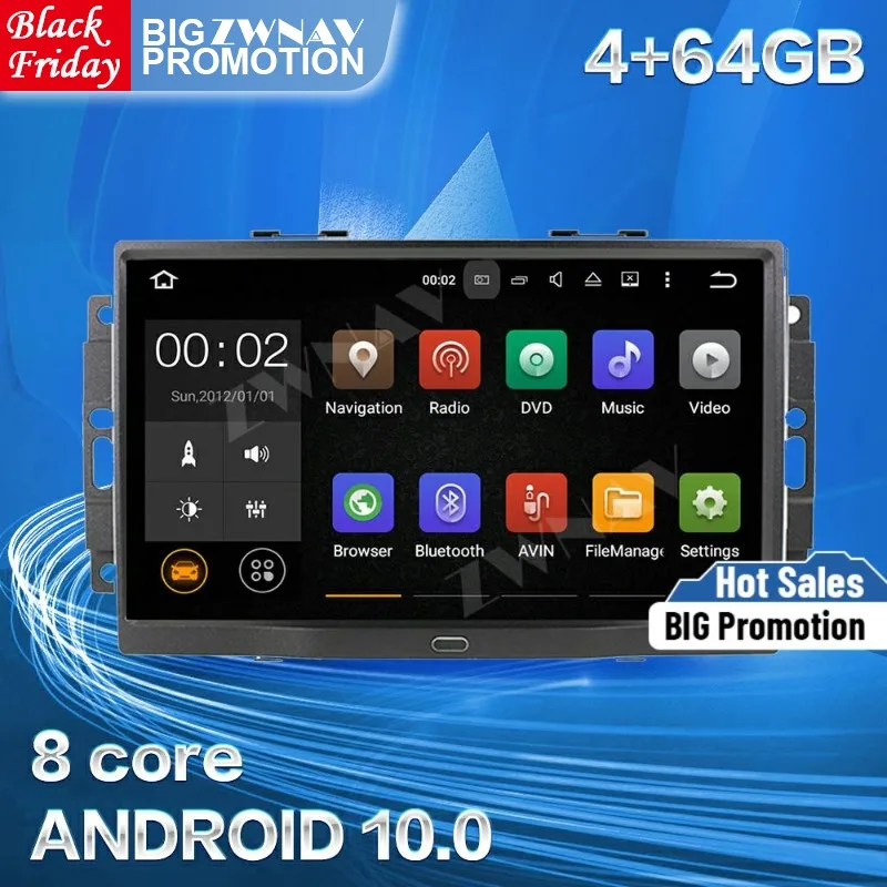 Android Audio Player For Jeep Grand Cherokee Patriot Dodge Charger Chrysler 300C 2004 2005 2006 2007 2008 GPS Radio Stereo Unit