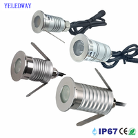 Outdoor 1W 3W Recessed LED Underground Light IP67 Waterproof 12V Deck Lamp Garden Yard Square Landscape Pathway Stair Spot Light