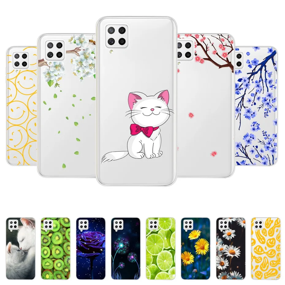 Funda de silicona suave para Samsung Galaxy A22, funda trasera transparente de TPU con bonito patrón para Samsung A22 4G A 22 SM-A225F
