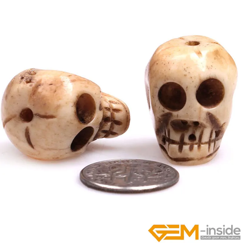 Halloween Artificial Skull Head Model Skull Bone Beads Scary Horror Skeleton Ornament Festival Party Home Decoration