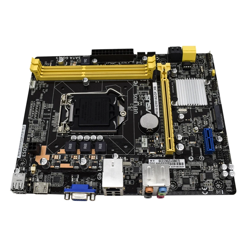 Imagem -02 - Motherboard Lga 1150 Pci-e 2.0 Sata Suporte Core I34130 Cpu Micro Atx Asus-h81m-e M51ad dp mb H81m-e