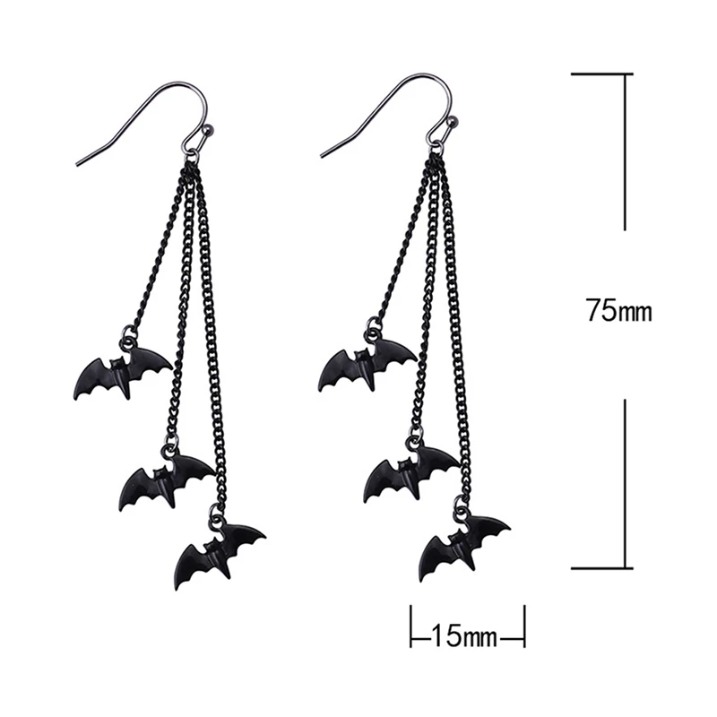 Funny Halloween Bat Earrings Insect Bat Drop Earrings Punk Personality Jewelry Drop Earrings For Women Earrings Gift for Femmale