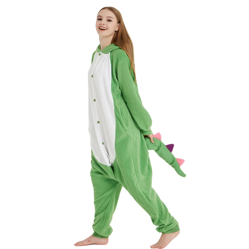 Dragon Kigurumi Men Pajamas Fleece Dinosaur Pijamas Anime Sleepwear Onesie For Adults Cosplay Costume Women Birthday Halloween