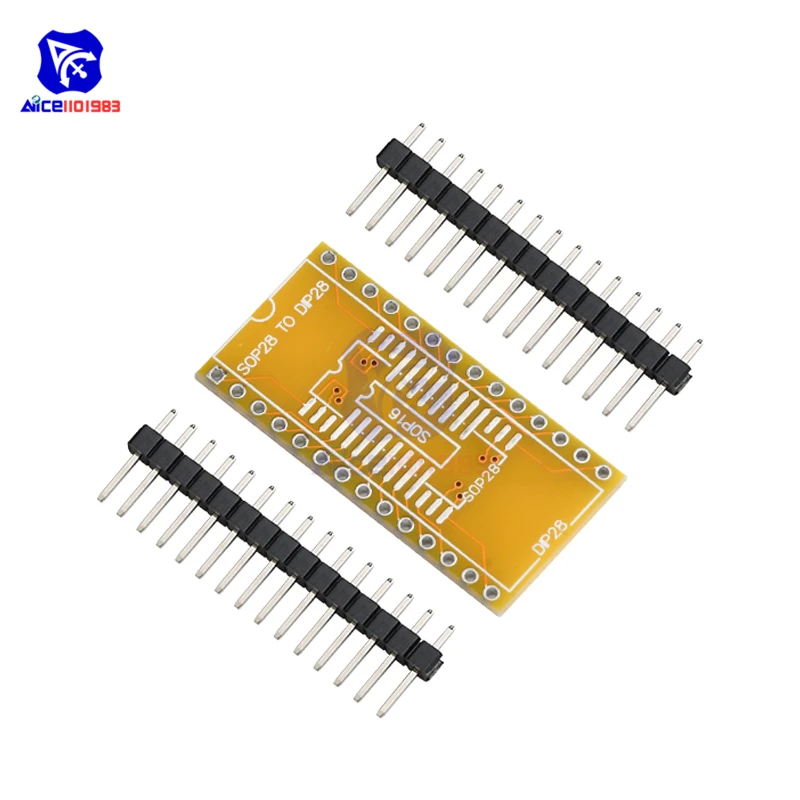 diymore 10PCS/Lot SOP16 SOP28 to DIP16 DIP28 SSOP28 TO DIP28 Adapter PCB