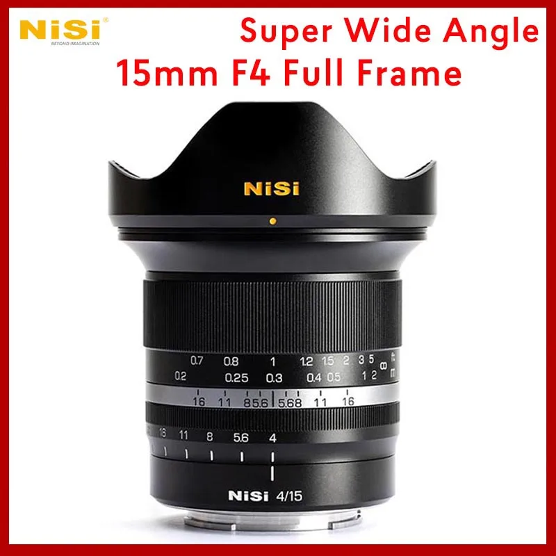 NiSi 15mm F4 Full Frame Super Wide Angle Lens  for Sony E Canon RF Nikon Z Fujifilm X Leica L Mount Mirrorless Camera 