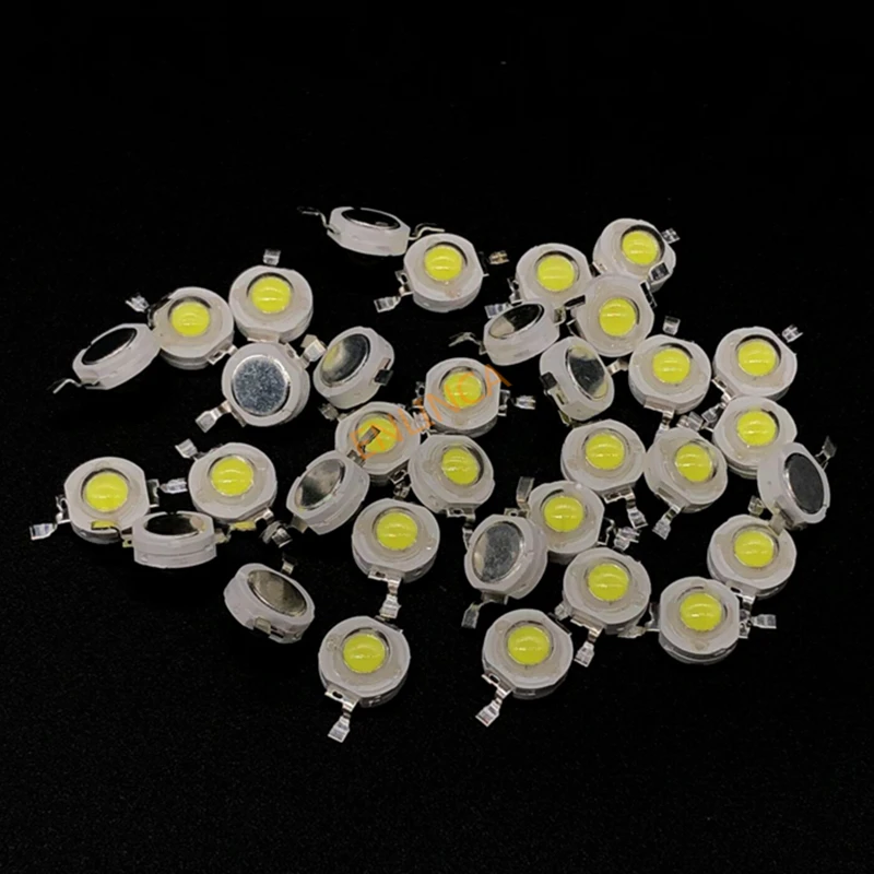 50pcs LED 3 W Diode HIgh Power Beads 3Watt White Light Emitting Brightness White Diodos LED Alta Luminosidad 3w Diodo DIY