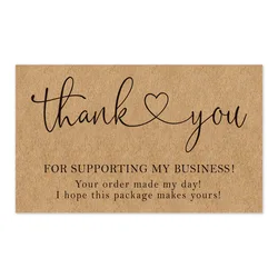 10-30pcs Thank You Card For Small Shop Gift Decoration Card For Small Business card Natural Kraft Paper 