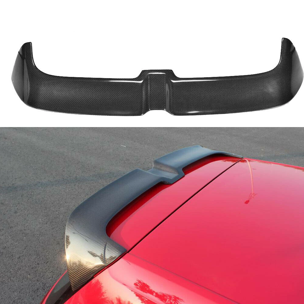 

For Volkswagen VW Golf 7 MK7 MK7.5 GTI R 2014-2020 Carbon Fiber Rear Spoiler Wing Trunk Roof Splitter Lip Tail Gate Window Trim