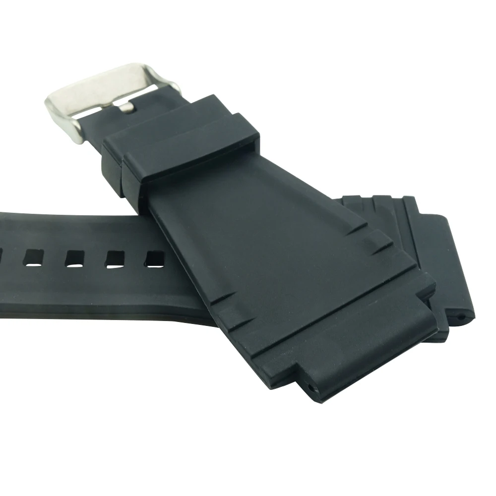 Black nature Rubber Watch Band Strap for Bell & Ross BR-01 and BR-03 And Buckle Watchband DIY Replace