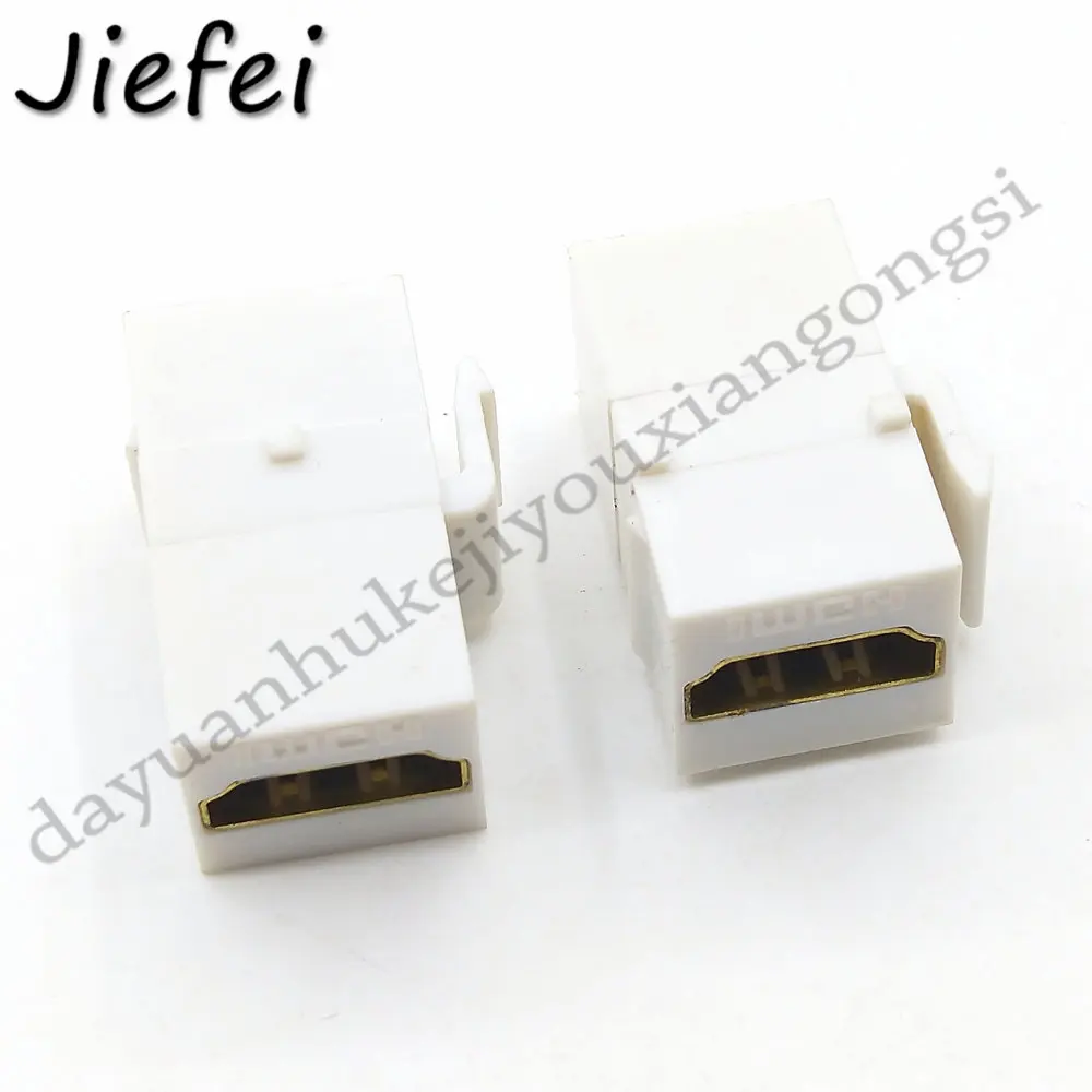 50-200Pcs New HDMI2.0 Connector White Color HDMI-Compatible Insert Coupler Slot Female To Female Extender