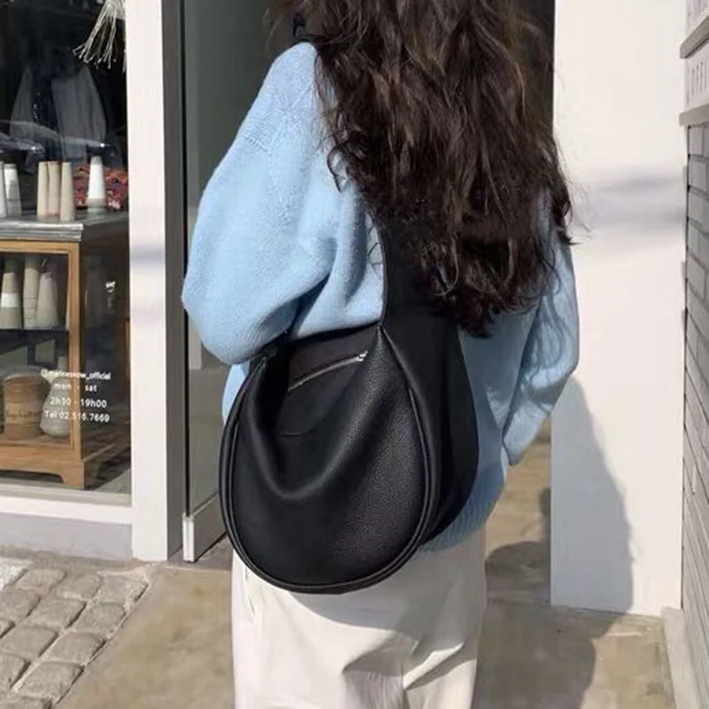 Women Fashion Casual Hobo Bags  Large Capacity Shoulder Crossbody Bag Female  Wide Strap Handbag Brand Trending Underarm Purse