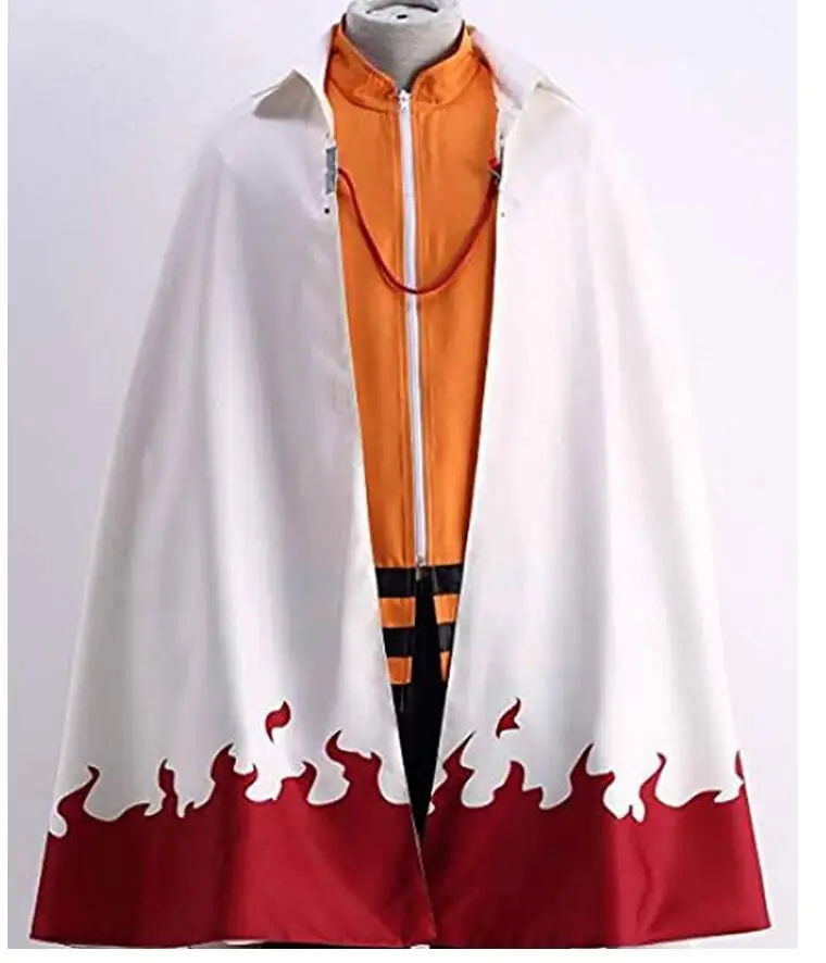 

Anime Cosplay Costume Seventh Hokage Uzumaki Cloak Cape Robe Bath Outfit Adult Halloween Party Fancy Dress trench Cloak