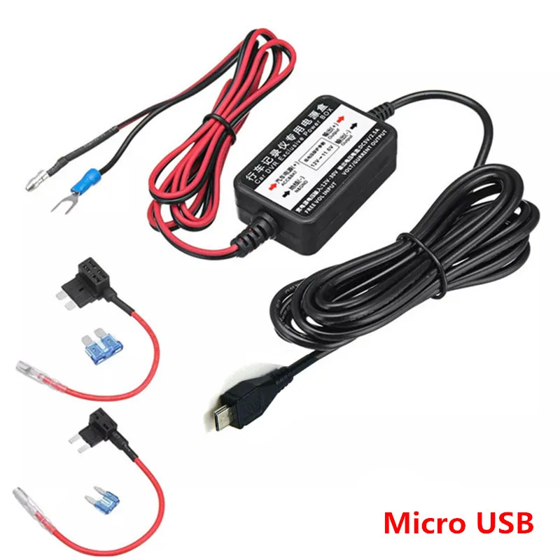 Зарядное устройство Mini USB для автомобильных видеорегистраторов 12-24V, 2.5A — фото товара