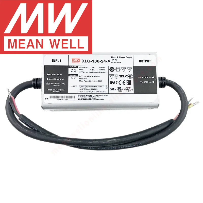 Mean Well XLG-100-12/24-A/AB IP67 Metal Case Street/Skyscraper/Floodlight lighting meanwell XLG-100-H/L-A/AB 100W LED Driver