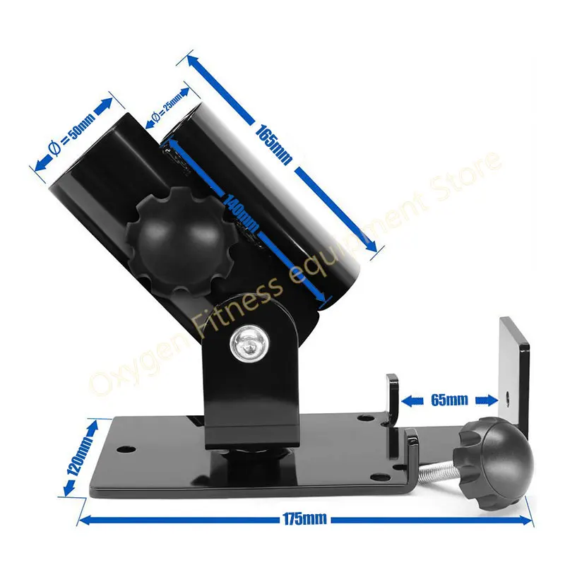 Fitness T-bar Row Platform Post Insert Barbell Fixed Attachment For 25mm And 50mm Bar Deadlift Rowing Fits 2 Inch Gantry Frame