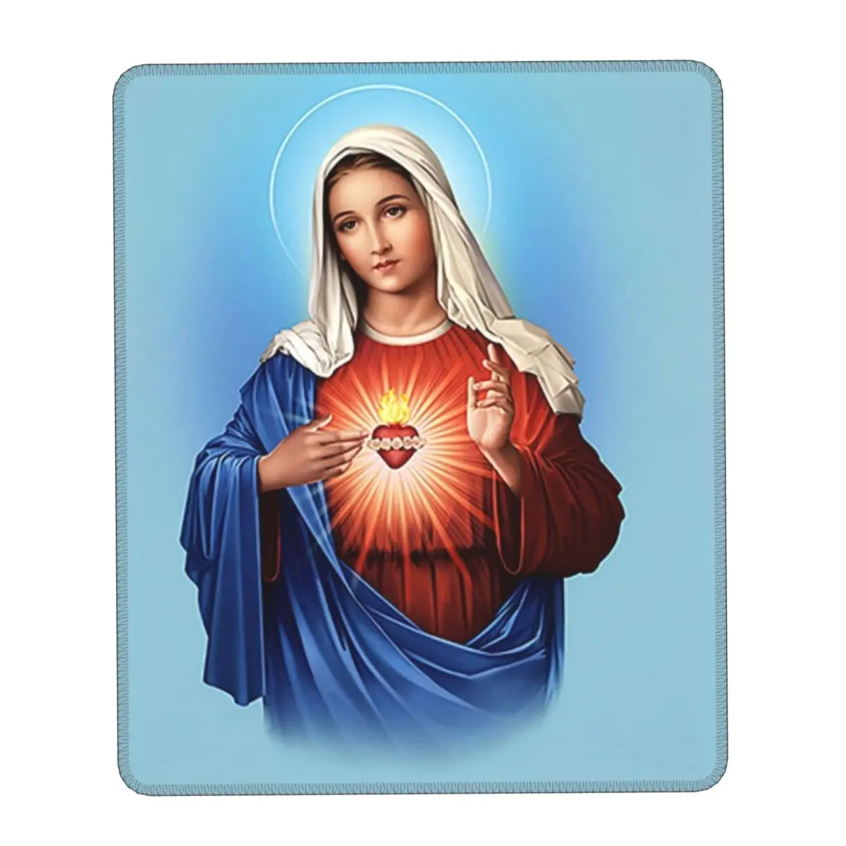 Holy Heart Of Mary Mouse Pad Customized Anti-Slip Rubber Gamer Mousepad Accessories Christianity Virgin Mary Office Desktop Mat