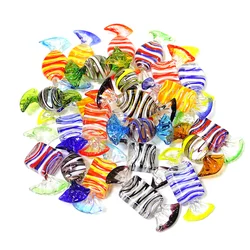 6pcs Colorful Vintage Murano Glass Candy Craft Ornaments For Home Table Favors Wedding Party Gift New Year Christmas Decorations