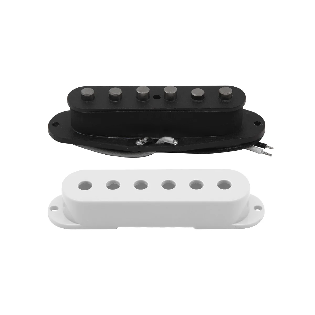 FLEOR 1pc Staggered-pole Vintage Alnico 5 Single Coil Pickup White 52mm Guitar Parts,Neck/Middle/Bridge Pickup for choose