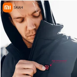 SKAH 4-Heating Area Graphene Electric Heated Vest Men Outdoor Winter Warm USB Smart Thermostatic Heating Jacket