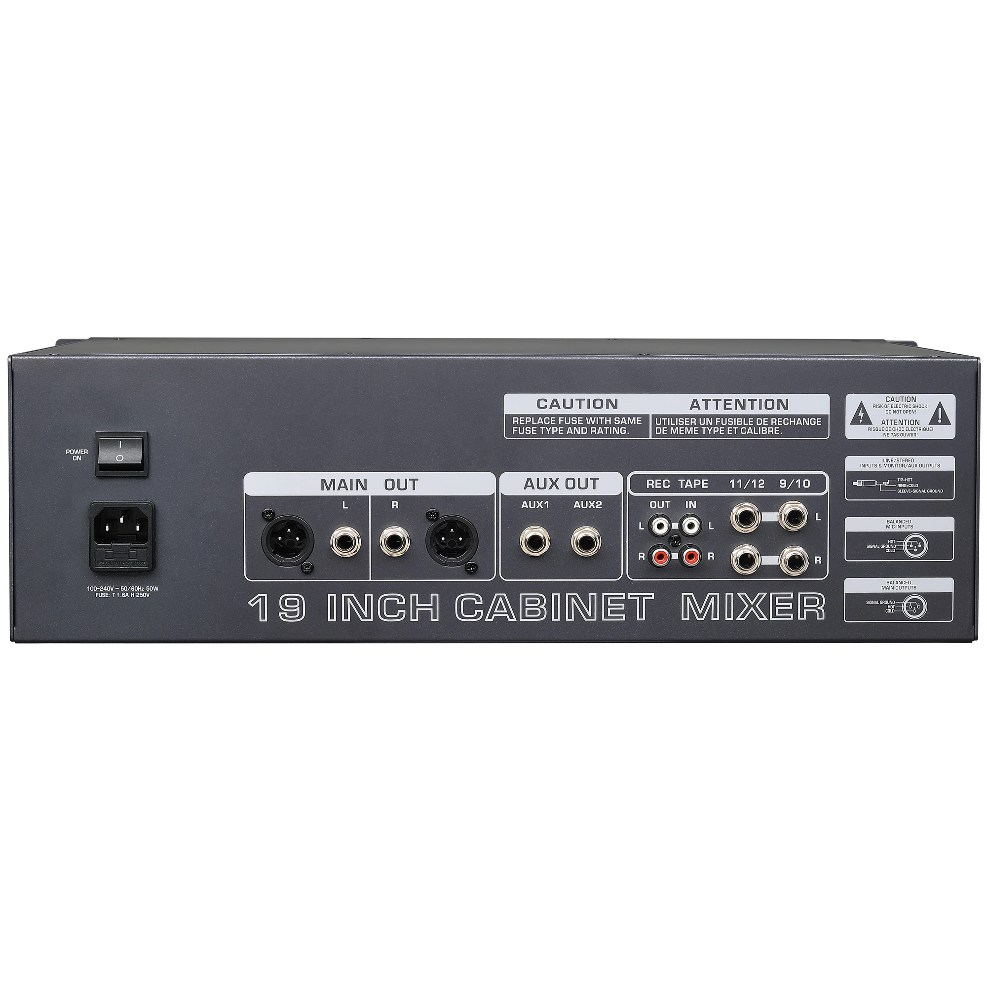 전문 오디오 믹서 랙 마운트형 믹서 12채널 16채널 DJ 믹싱 콘솔 블루투스 및 DSP 이펙터 포함