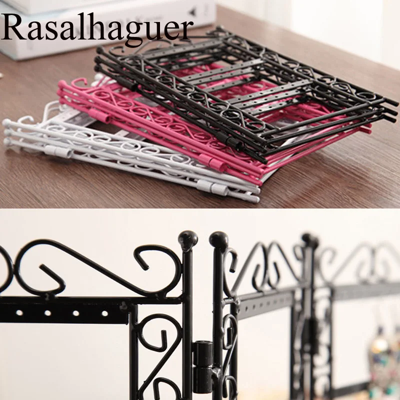 New Metal Jewellery Box Necklace Pandents Ring Earrings Organizer Jewellery Packaging Holder Stud Jewelry Display Wholesale