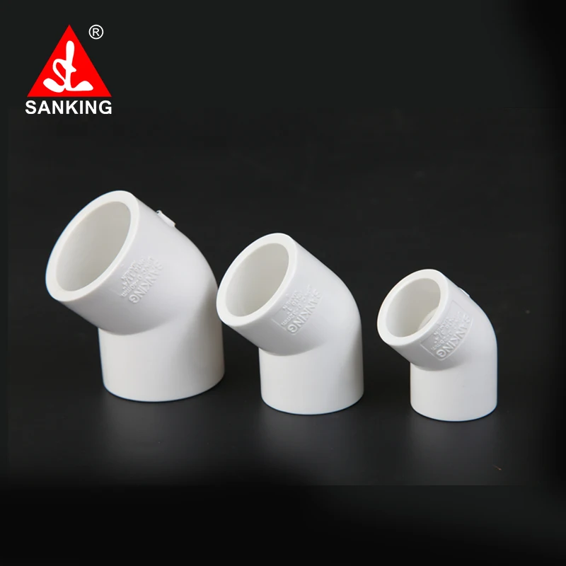 Sanking UPVC 25mm 45 Degree Elbow PVC Waterproof Pipe Butt Fish Tank Straight Fitting Joint Fish Tank Tools Accessory