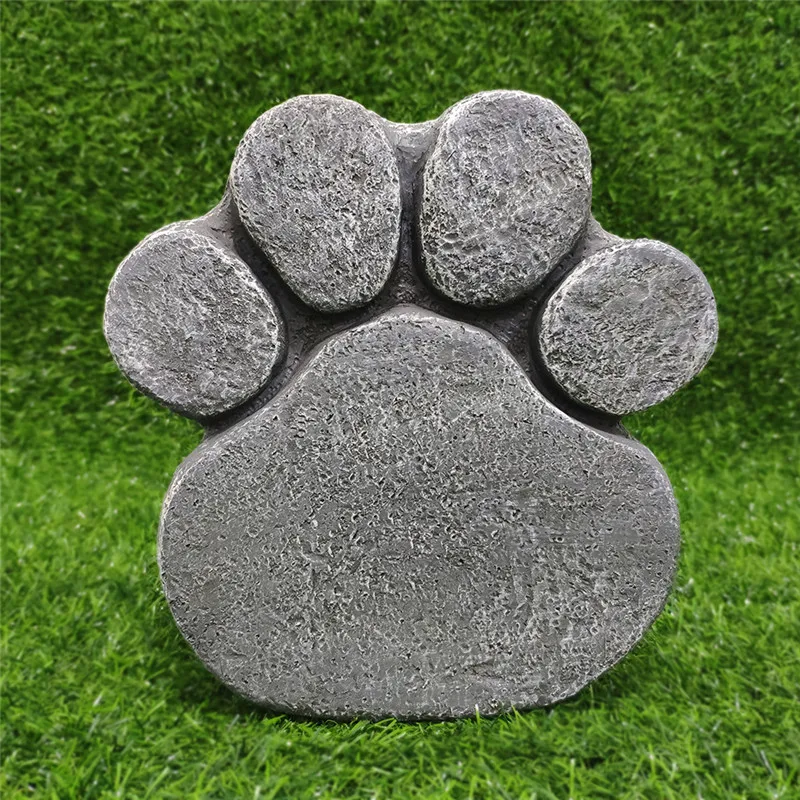 Personalized Pet Memorial Stone Indoor Outdoor for Garden Backyard Marker Loss of Pet Gift Paw Print Pet Tombstone JSYS