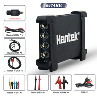 Hantek 6074BE &HT201 Attenuator Digital Storage Oscilloscopes PC USB Portable 4 Channels 70MHz Bandwidths Support WIN10