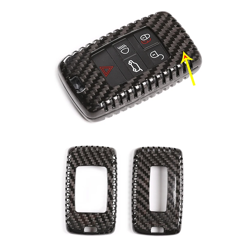 For Jaguar E-Pace Key Shell Protective Shell Real Carbon Fiber Round And Delicate Scratch-Resistant And Wear-Resistant Key Shell