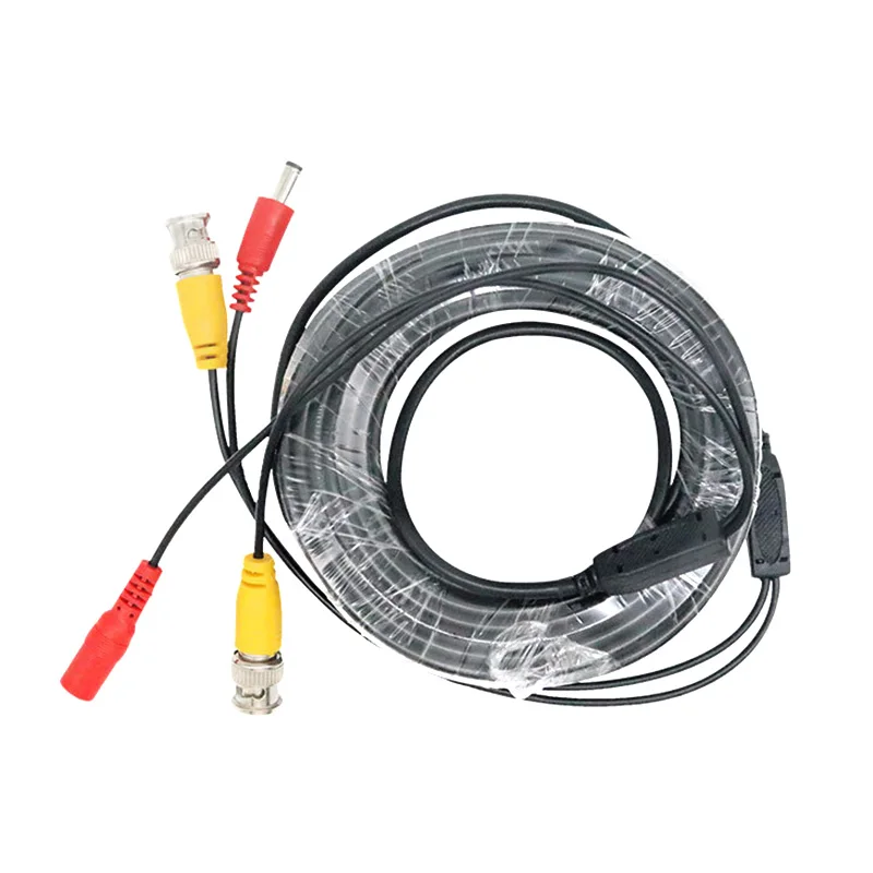 2 IN 1 AHD CCTV Camera Video Cable 5M/10M/15M/20M/30M/40M Output Power Supply 2 IN 1 Security Camera BNC Cord for Analog Camera