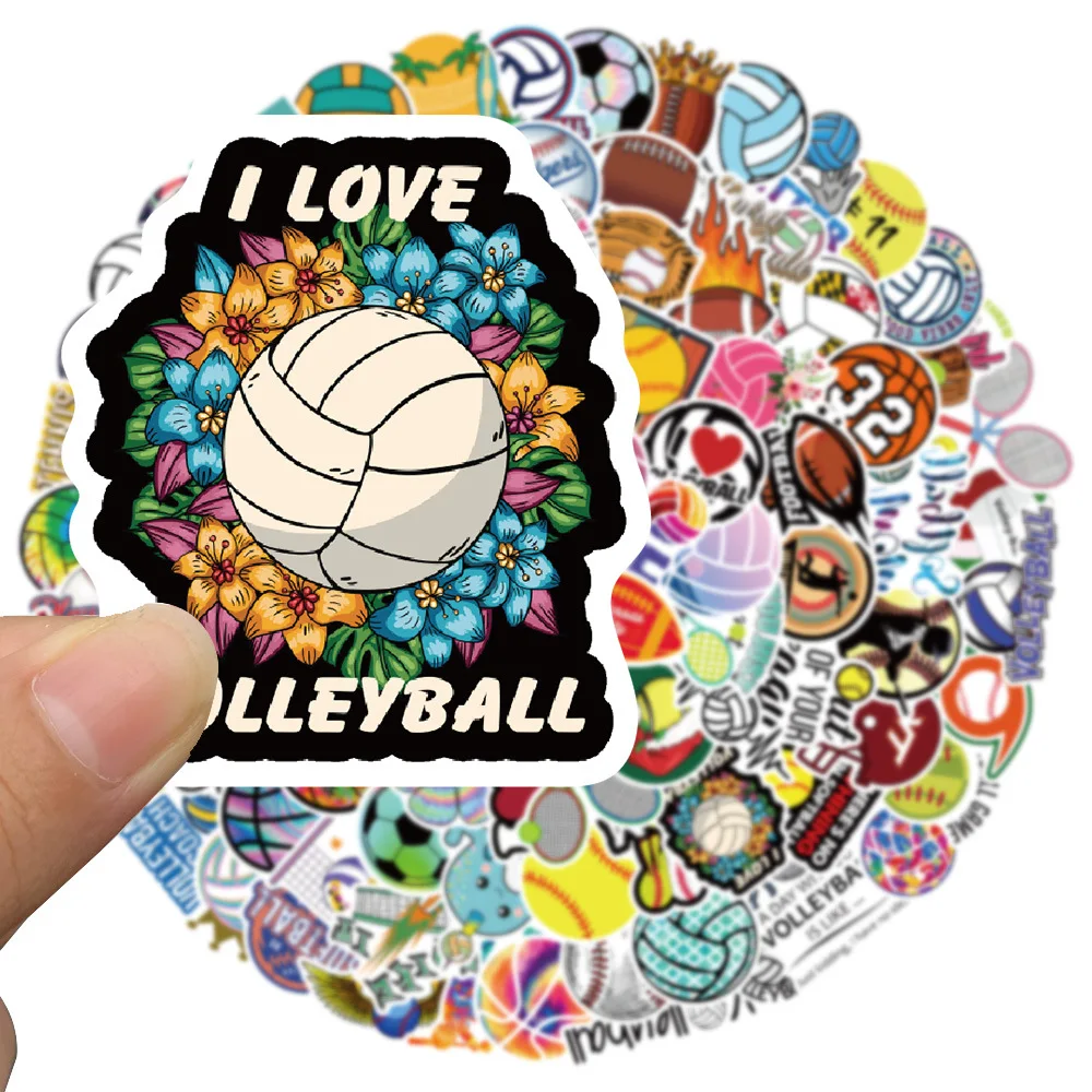 10/30/50/100PCS adesivi per giochi di palla sport all'aria aperta pallavolo calcio Baseball per la decorazione Cartoon Graffiti Decal Sticker F5