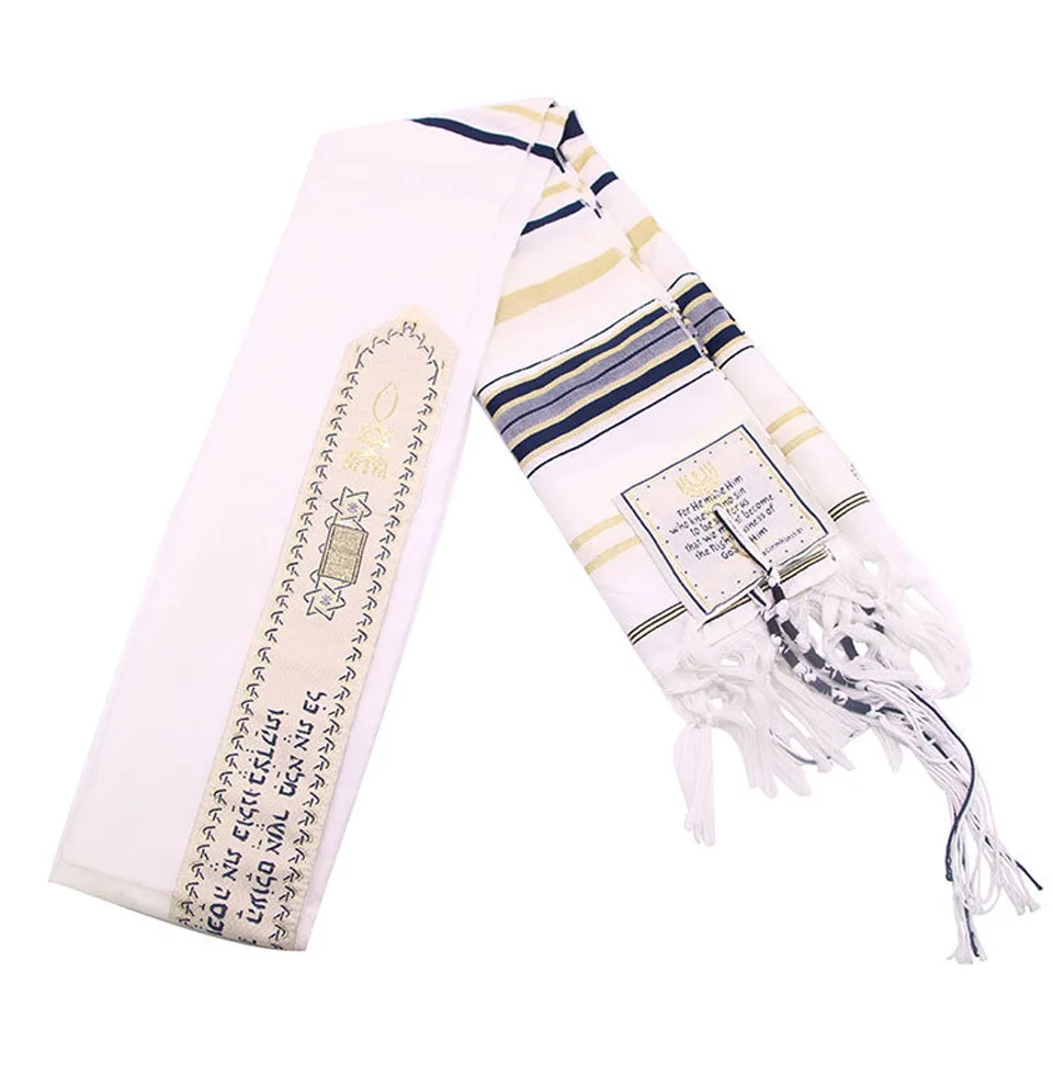 Tallit Prayer Shawl Israel 55x180cm Polyester Talit Zipper Bag Tallis Israeli Praying Scarfs Priez Wraps Prayer Shawl Talis