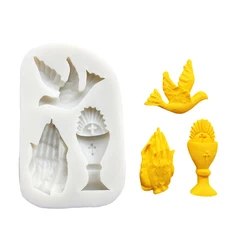 Dove Hand Cross Shape Silicone Sugarcraft Mold Chocolate Cupcake Baking Fondant Cake Decorating Tools
