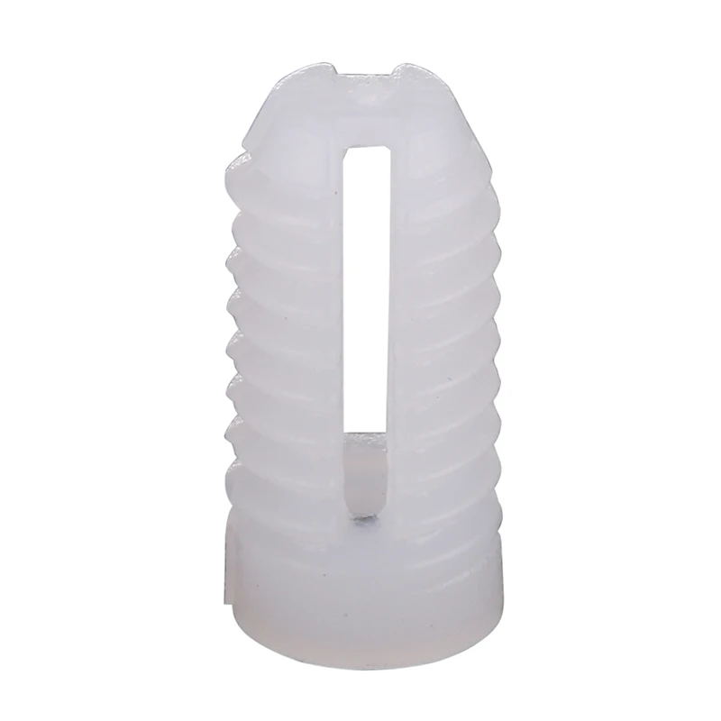 200pcs Pack White Plastic Pre-Buried Nut for Wood Screw