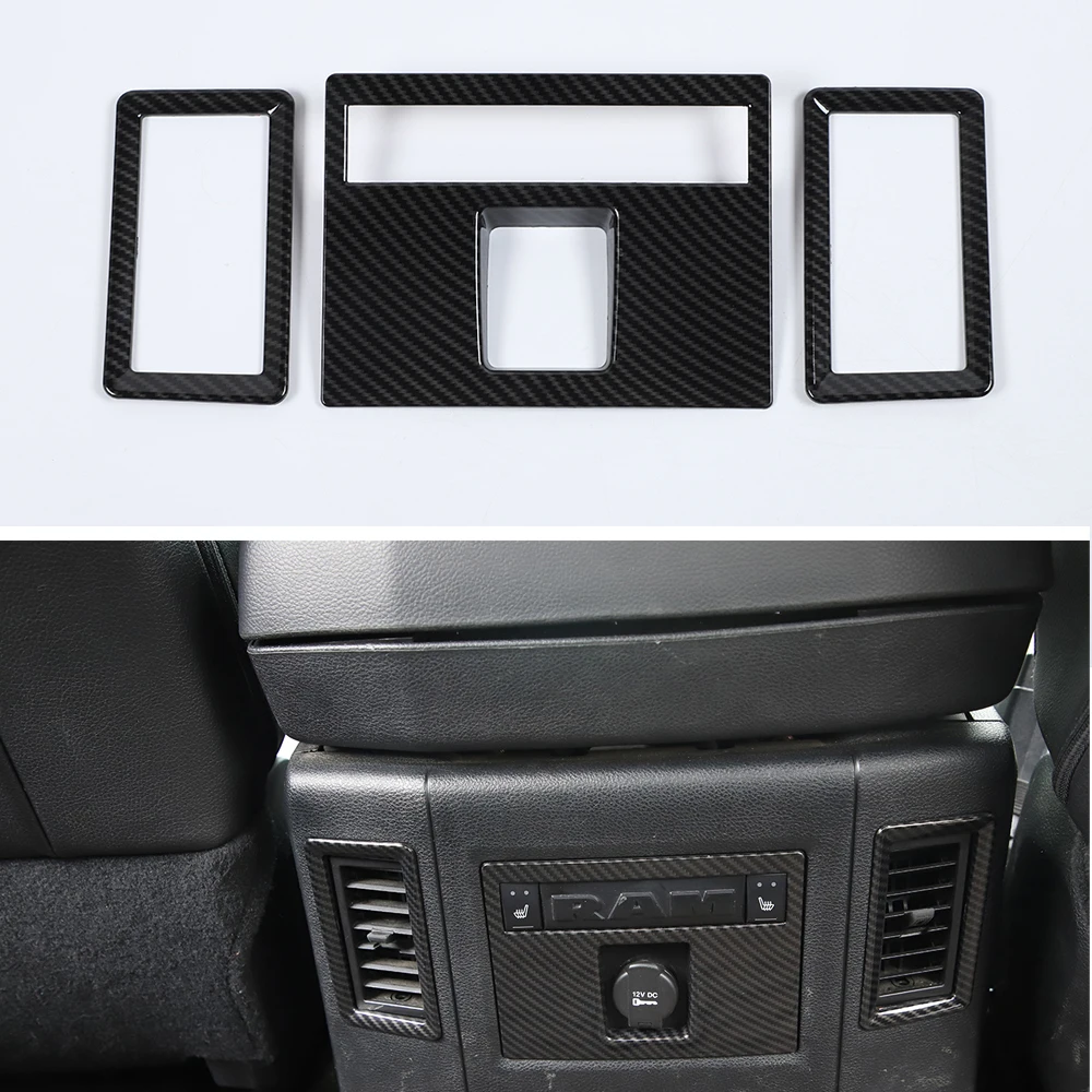 

For Dodge Ram 2010-2017 Car Rear Air Vent Frame Trim Styling New ABS Auto Molding Accessories