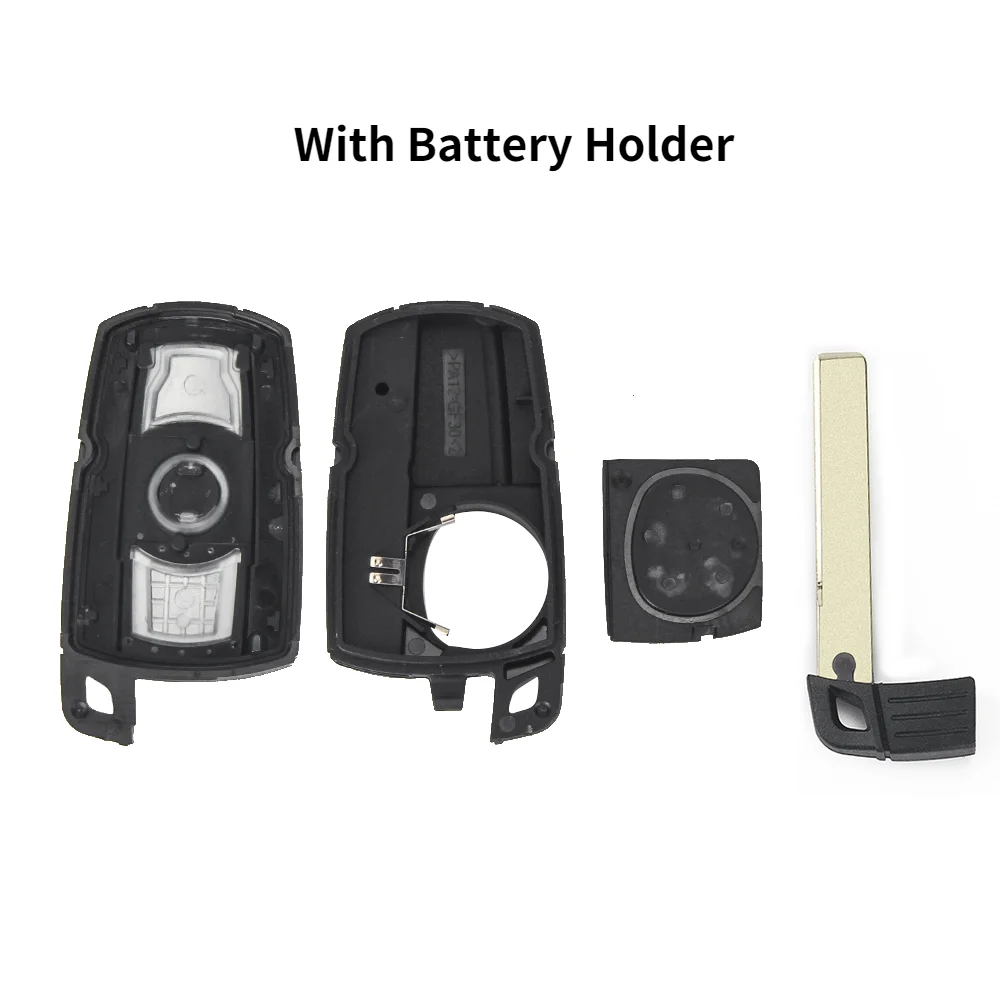 Dandkey Remote Car Key Case For BMW 1 3 5 6 Series E90 E91 E92 E60 Uncut Smart Key Shell Replacement With/Without Battery Holder