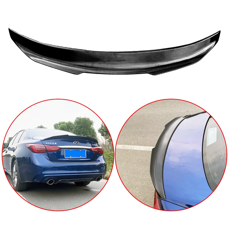 

High Quality For Infiniti Q50 Q50S 2014-2020 4-Door Saloon PSM Spoiler ABS Rear Wing Glossy Black Or White