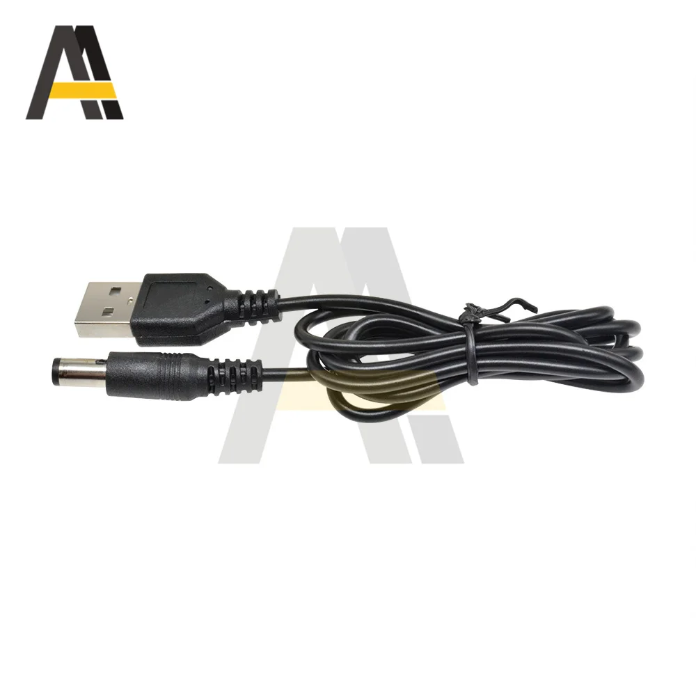 Cable adaptador de conector de alimentación USB 2,0 a DC 5,5x2,1mm 5,5x2,1, Mini Cable adaptador de conector USB, Cable de fuente de alimentación, 80CM