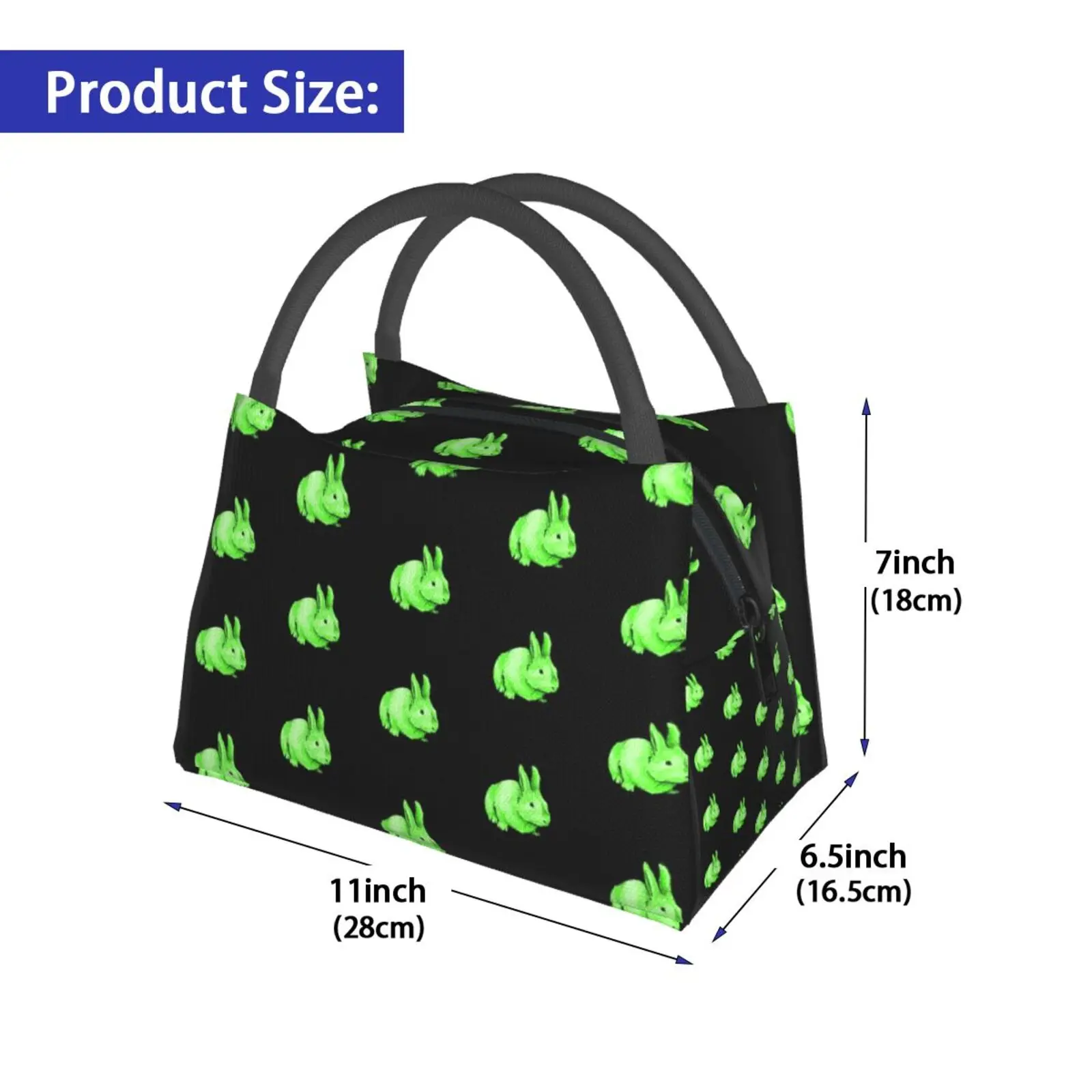 Cooler Lunch Bag Picnic Bag Bluebell Sherlock Bluebell Black Green Rabbit Bunny