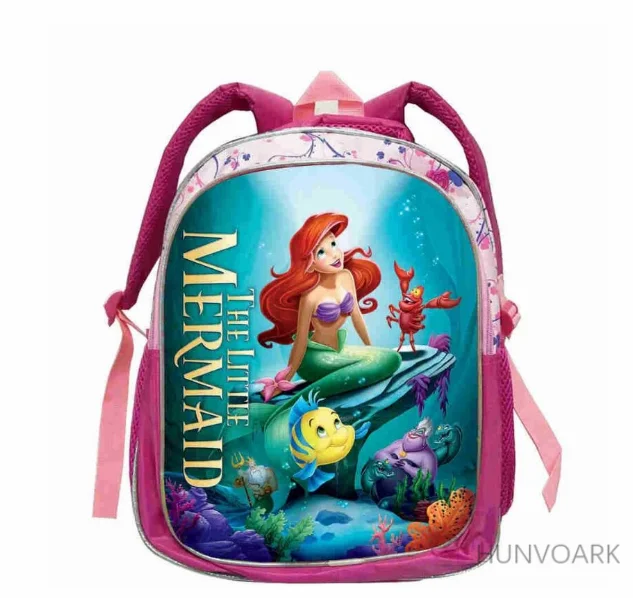 Disney The Little Mermaid Ariel Backpack Princess Kids School Bag Fairy Tale Schoolbag Book Bags for Teen Girls mochila