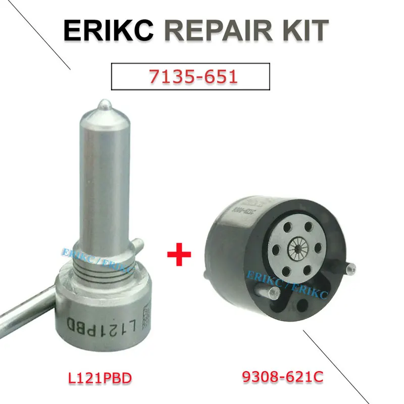 ERIKC Auto Engine Injector 1S4Q9F593AF Control Valve 9308-621C Nozzle L121PBD REPAIR Kits DLLA 150 FL 121 Fit Group 9308621C