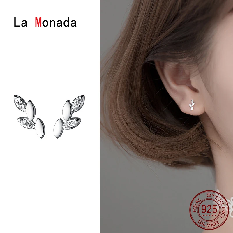 

Женские серьги-гвоздики овальной формы La Monada, из серебра 925 пробы