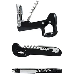 Wine Bottle Cap Opener Boomerang Wine Opener Stainless Steel Metal Corkscrew Foil Cutter 3 in 1 Wine Opener for Waiters Beer