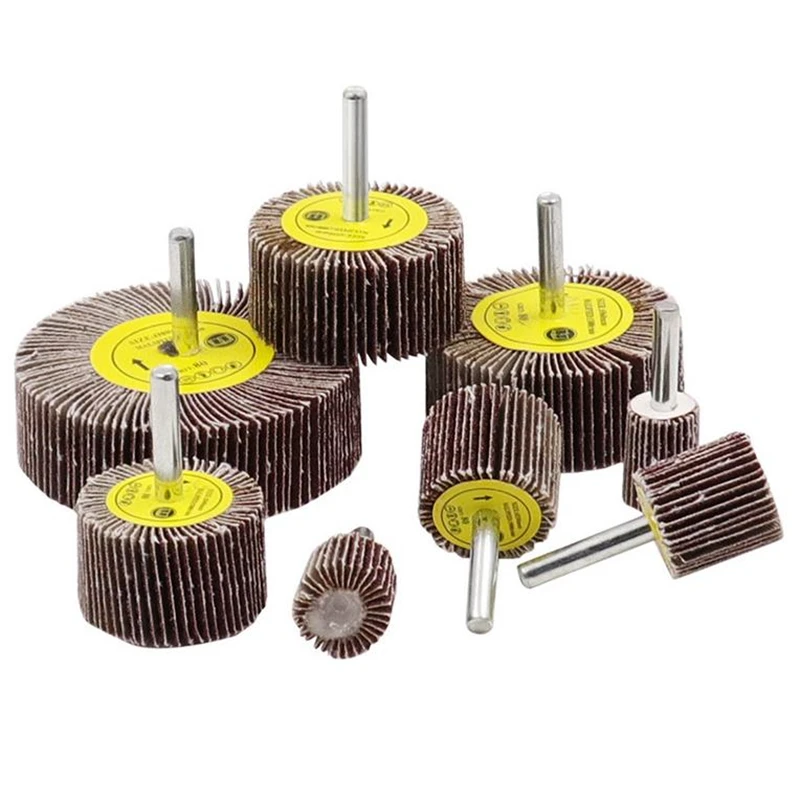 16-80Mm 80 Nhám Nhám Nắp Bánh Xe Đĩa Mài Dremel Phụ Kiện Giấy Nhám Dụng Cụ Đánh Bóng 6Mm lắc Chân Cho Khoan